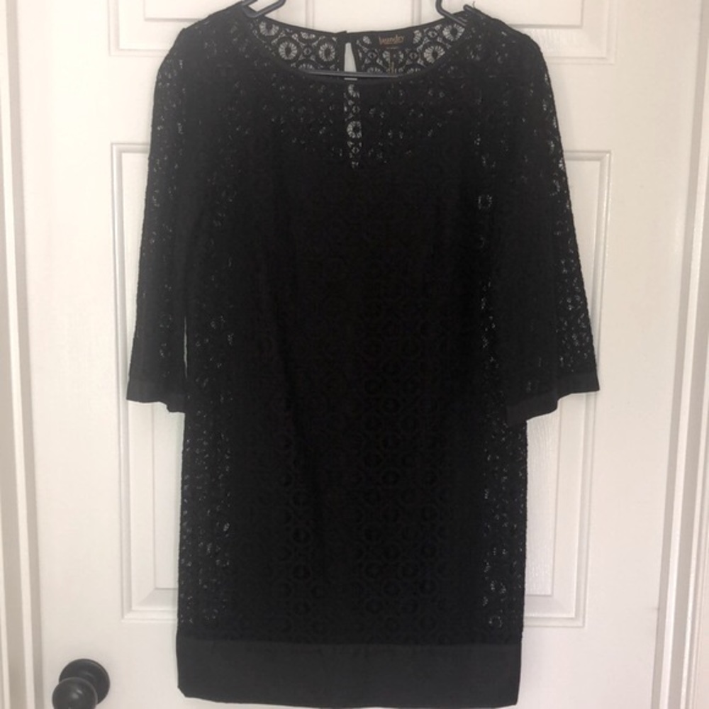 Laundry by Shelli Segal Black Lace Tunic Style Dress size 2
